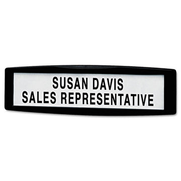 Fellowes® Plastic Partition Additions Nameplate, 9 X 2.5, Graphite freeshipping - TVN Wholesale